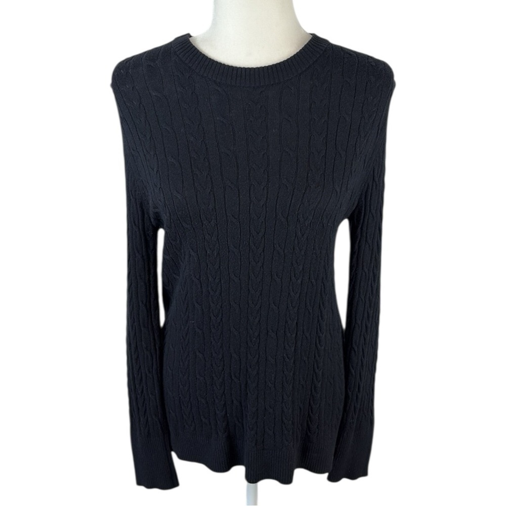 A new day Black Crewneck Pullover Sweater Size M